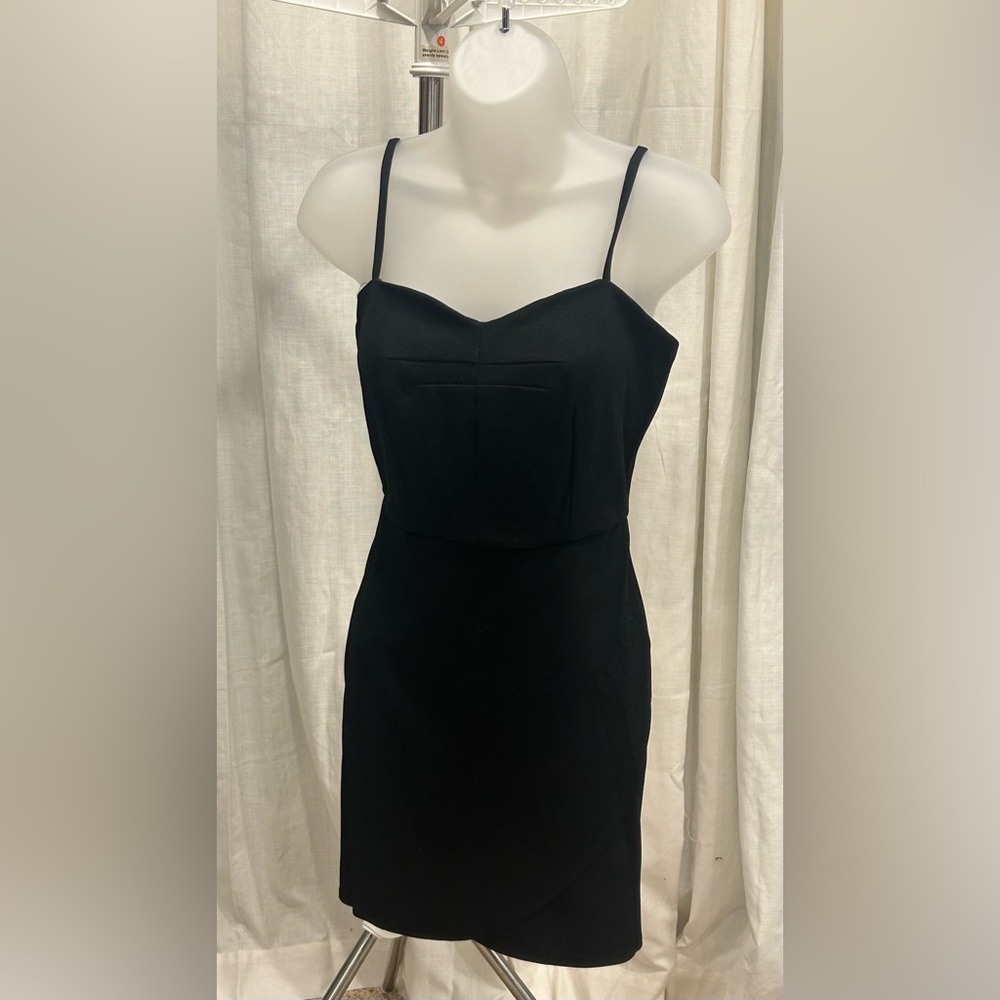 Chic Black Spaghetti Strap Dress
